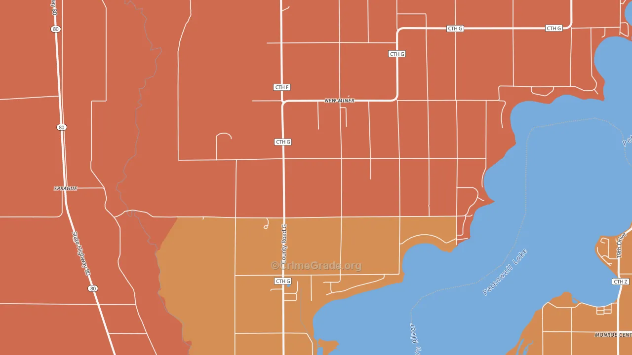 New Miner, WI Map of Murder Rates
