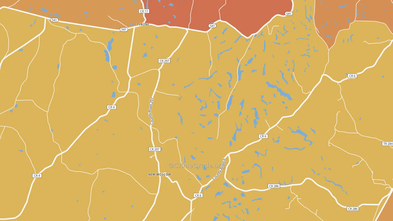 New Moscow, OH Map of Murder Rates