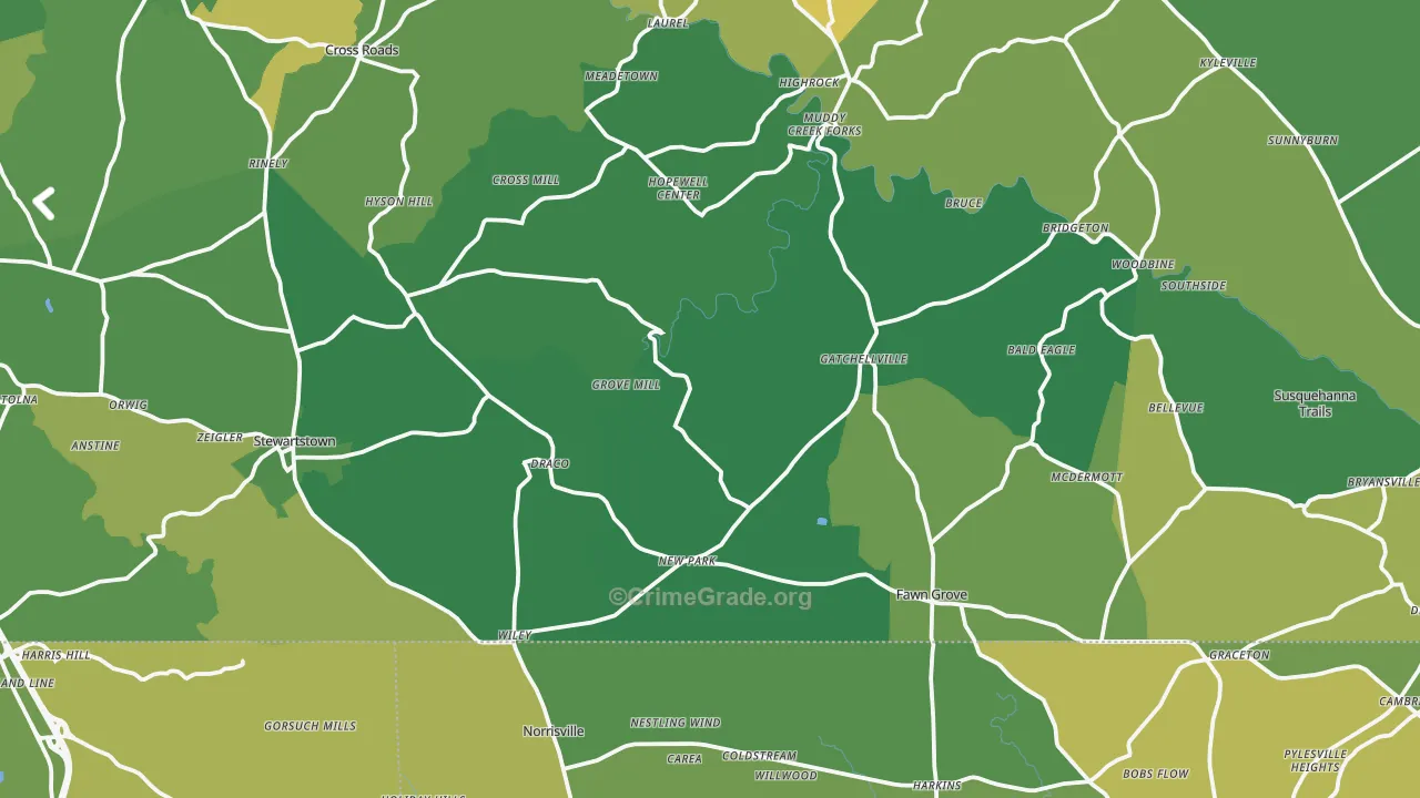 New Park, PA Map of Murder Rates