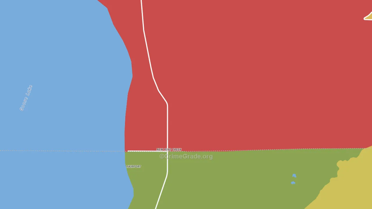 New Pine Creek, OR Map of Murder Rates