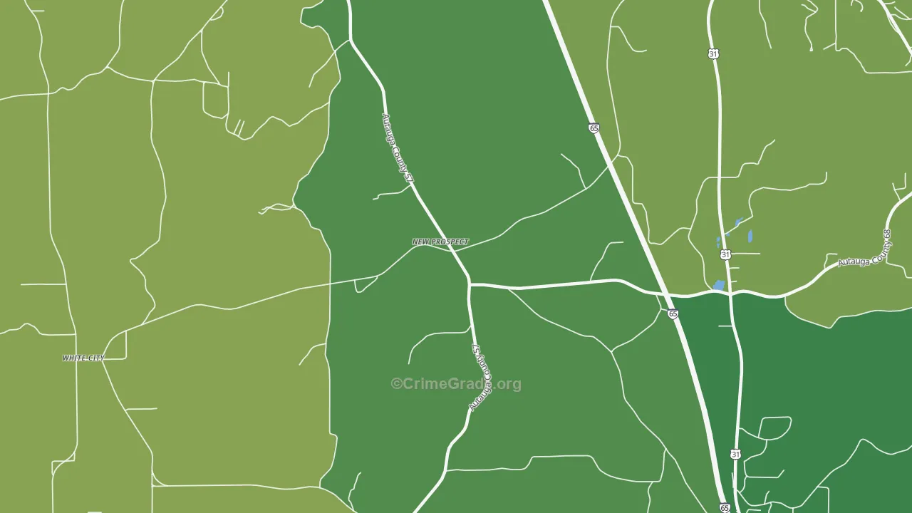 New Prospect, AL Map of Murder Rates