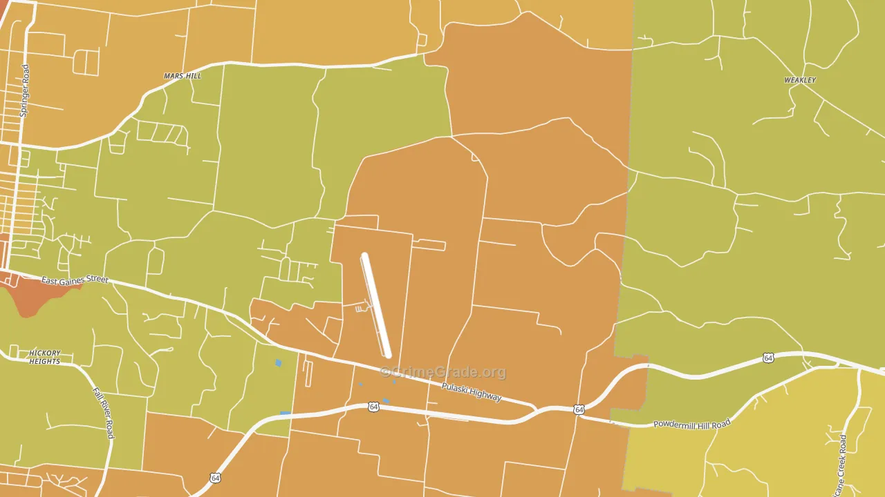 New Prospect, TN Map of Murder Rates