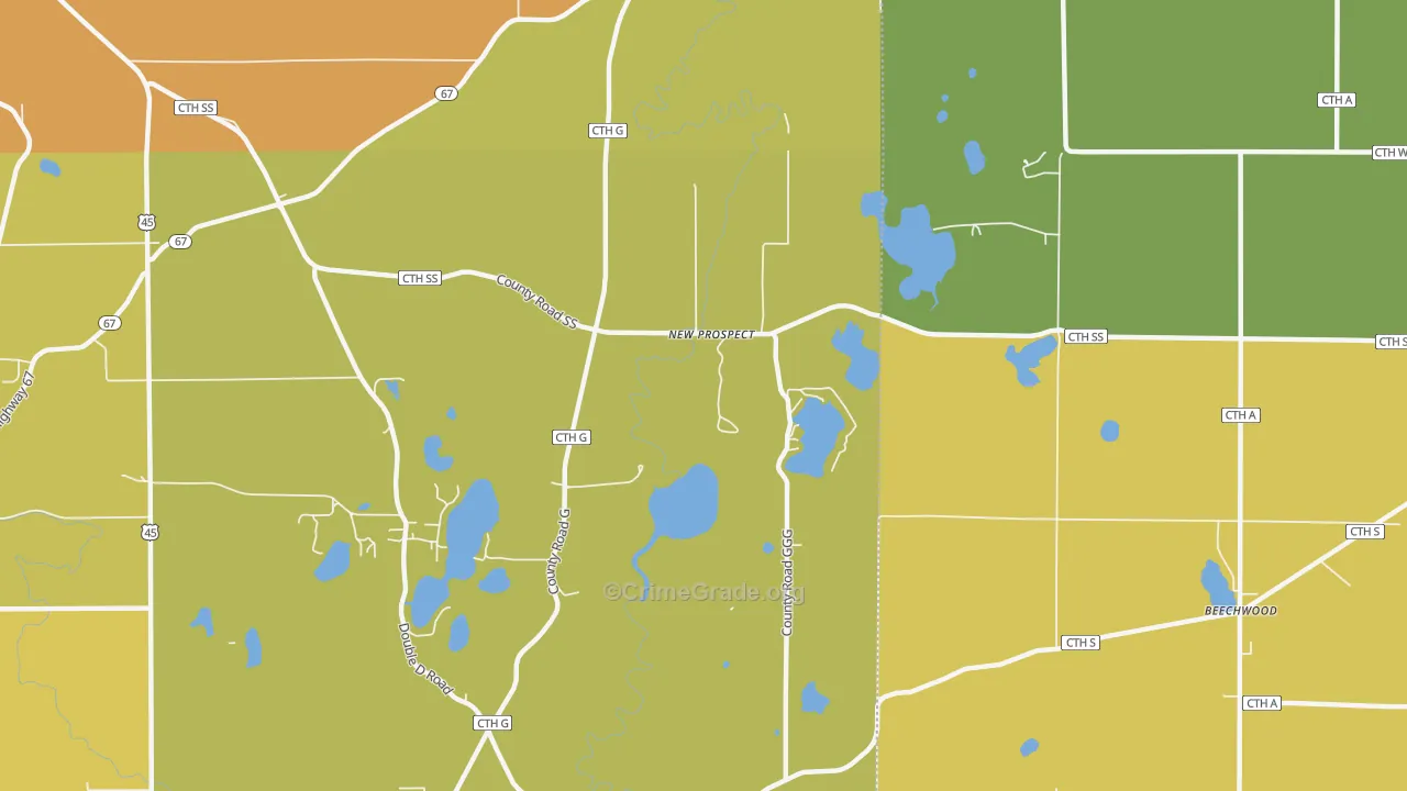 New Prospect, WI Map of Murder Rates