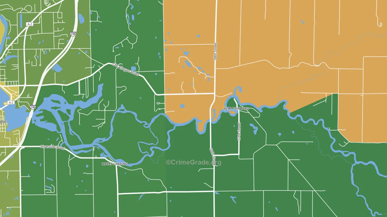 New Richmond, MI Map of Murder Rates