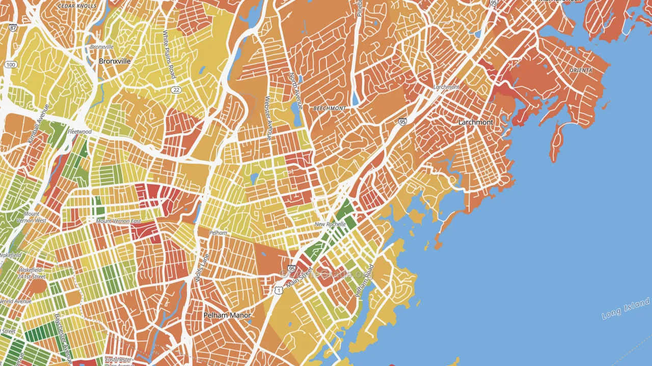 New Rochelle, NY Map of Murder Rates