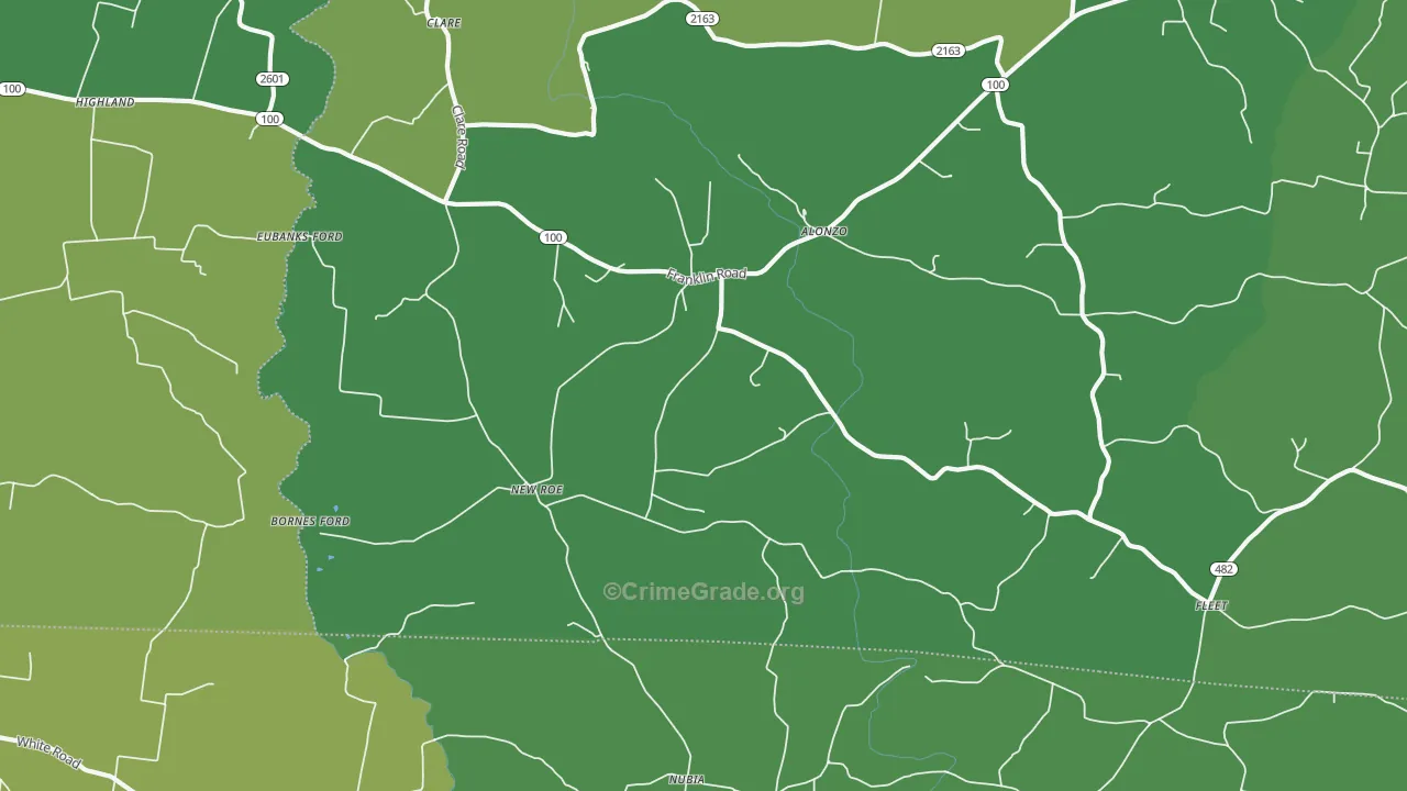 New Roe, KY Map of Murder Rates