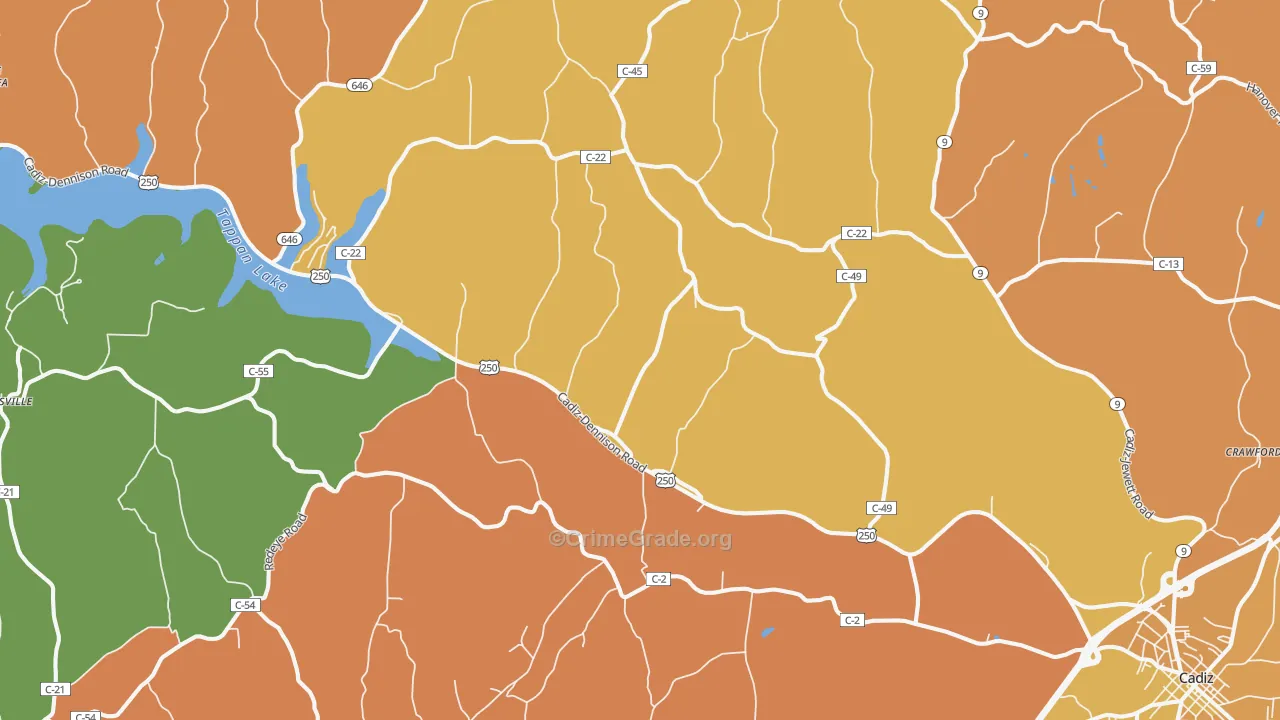 New Rumley, OH Map of Murder Rates