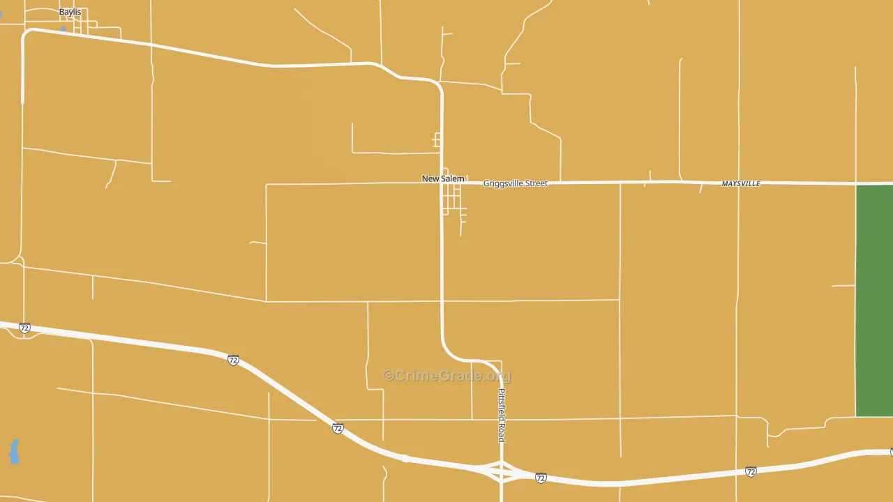 New Salem, IL Map of Murder Rates