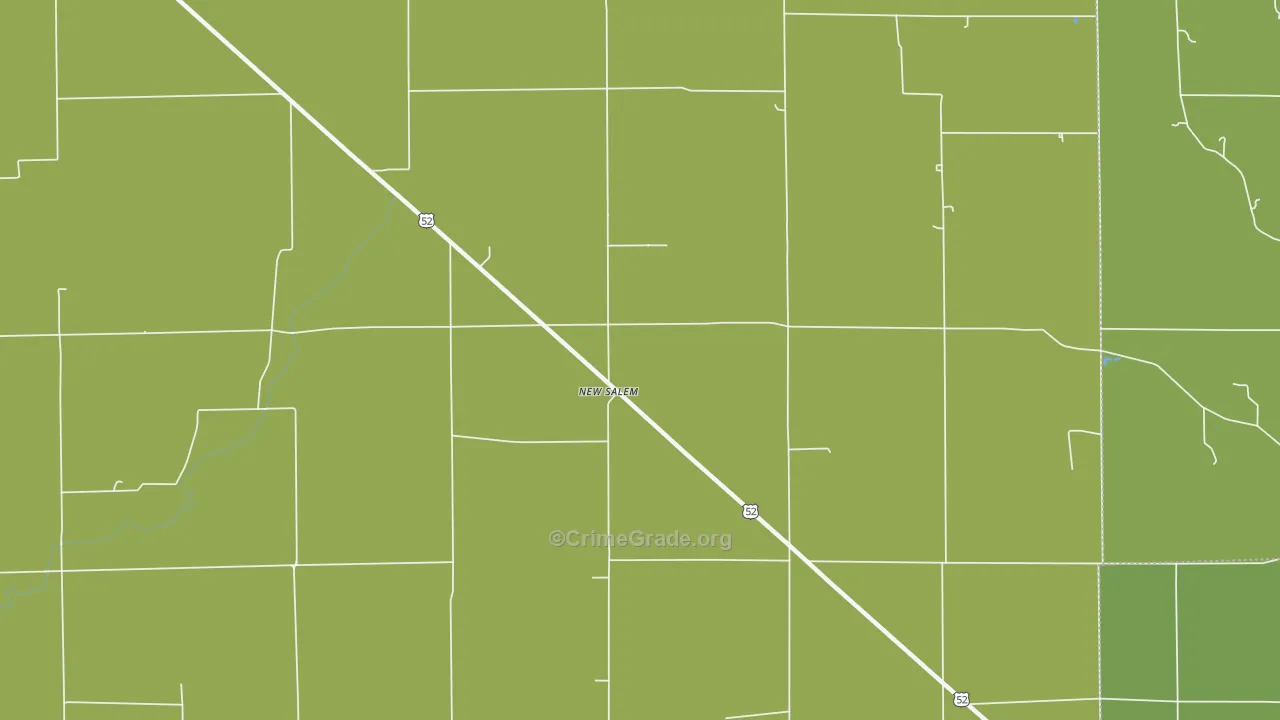 New Salem, IN Map of Murder Rates