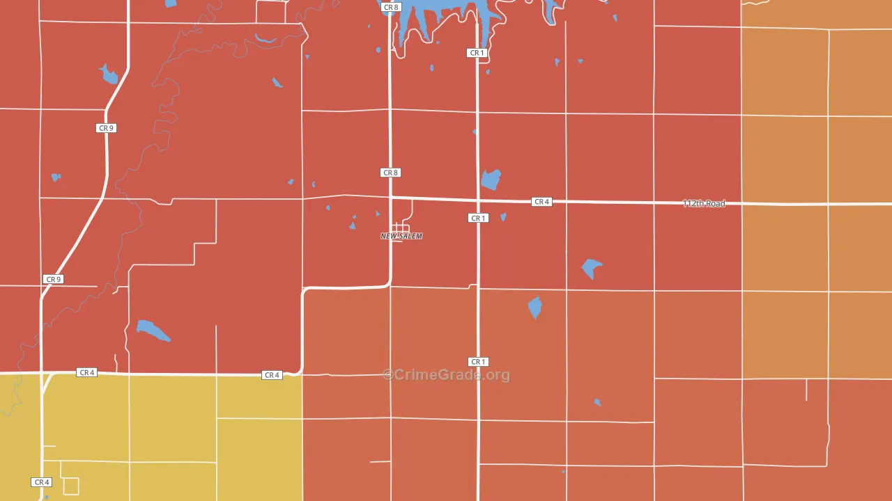 New Salem, KS Map of Murder Rates
