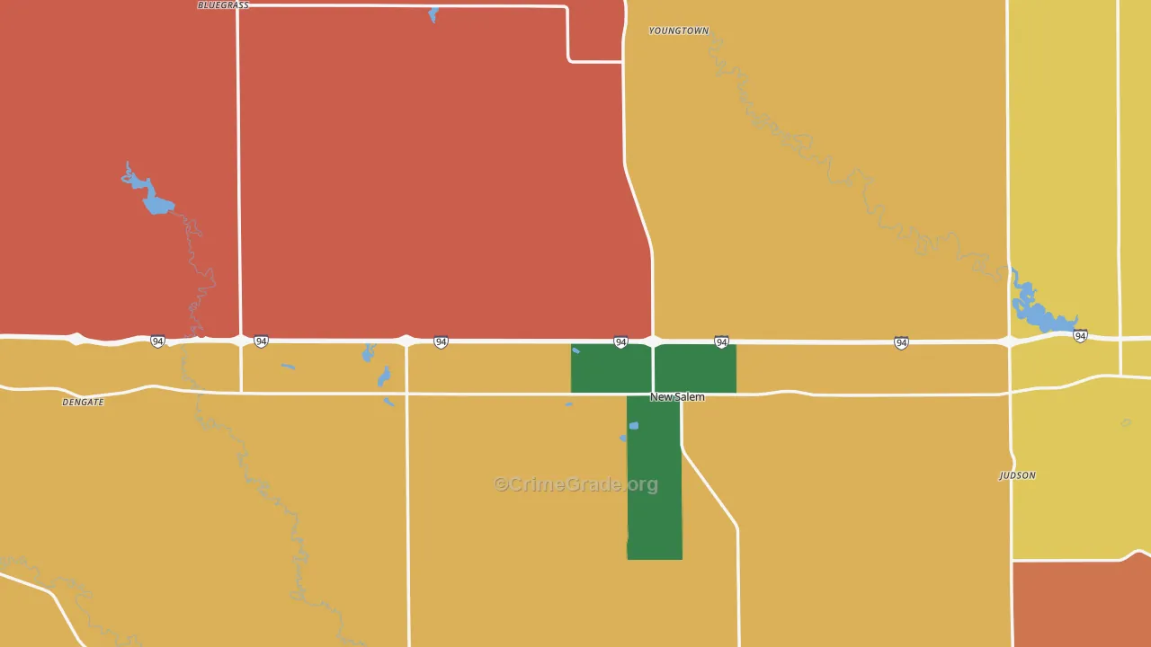 New Salem, ND Map of Murder Rates