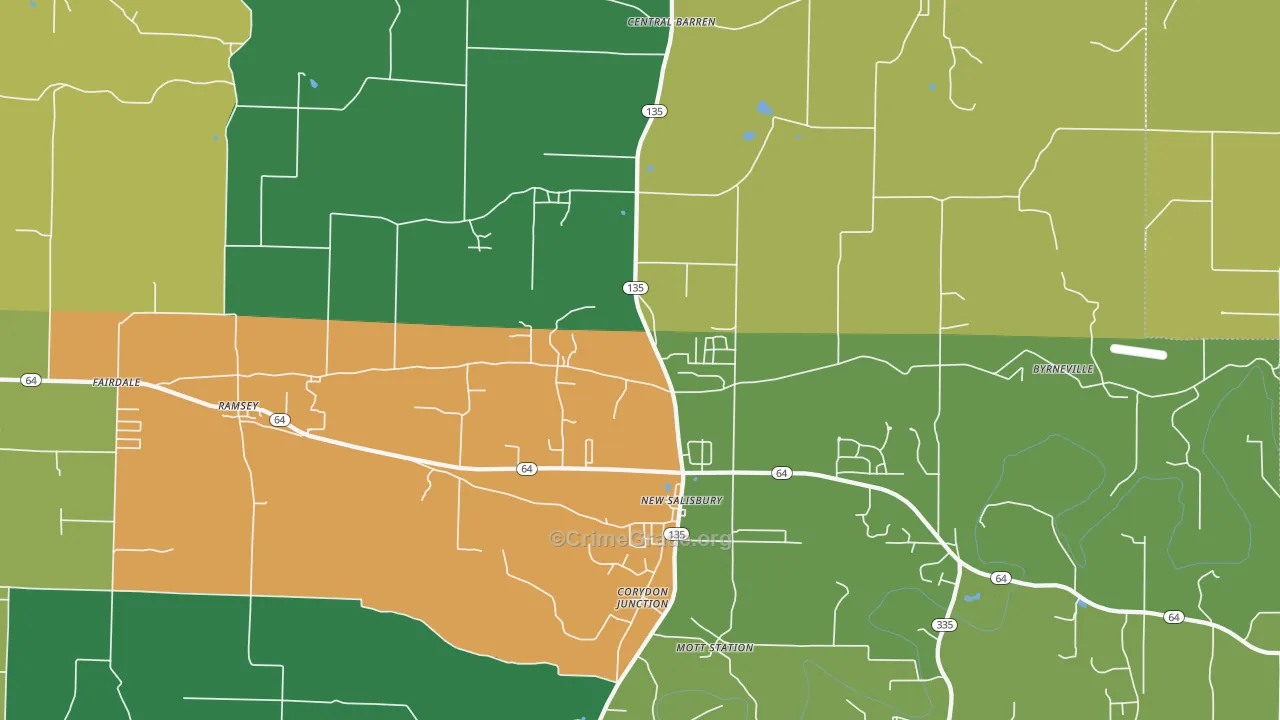 New Salisbury, IN Map of Murder Rates
