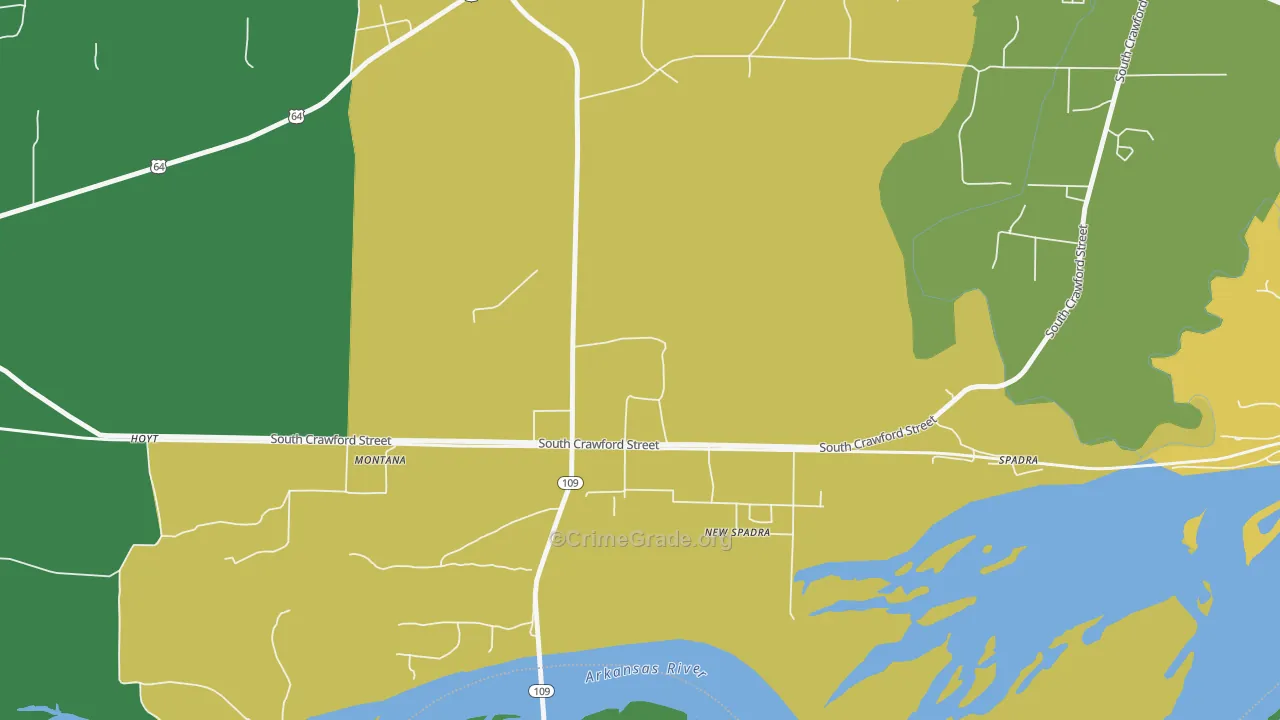 New Spadra, AR Map of Murder Rates