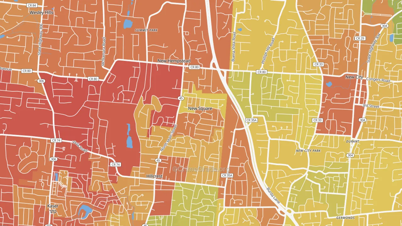 New Square, NY Map of Murder Rates