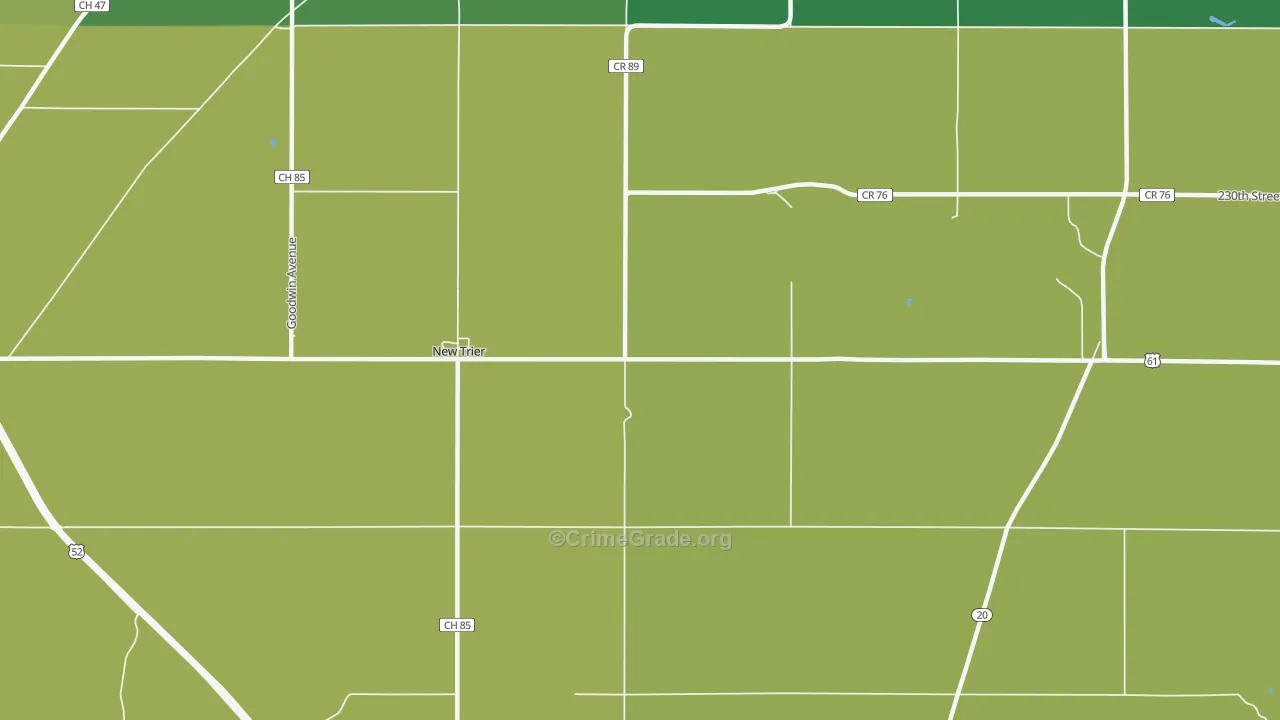 New Trier, MN Map of Murder Rates