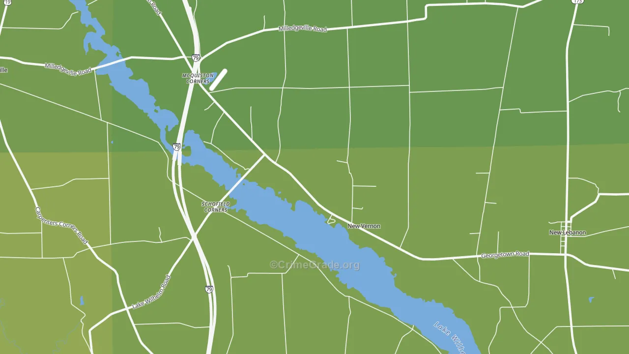 New Vernon, PA Map of Murder Rates