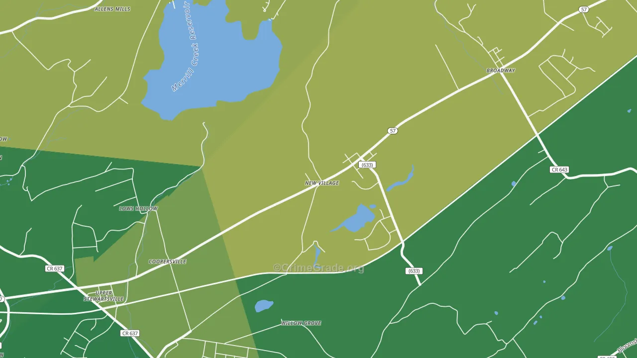 New Village, NJ Map of Murder Rates