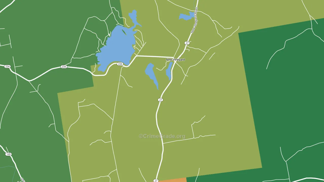 New Vineyard, ME Map of Murder Rates