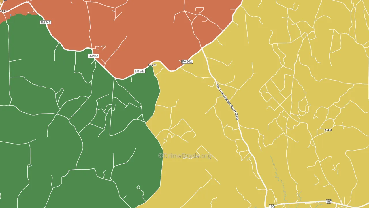 New Willard, TX Map of Murder Rates