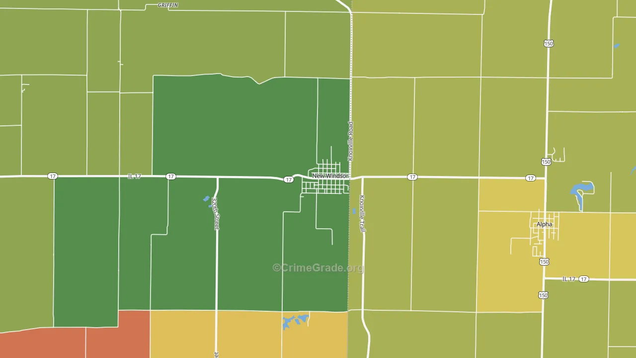 New Windsor, IL Map of Murder Rates