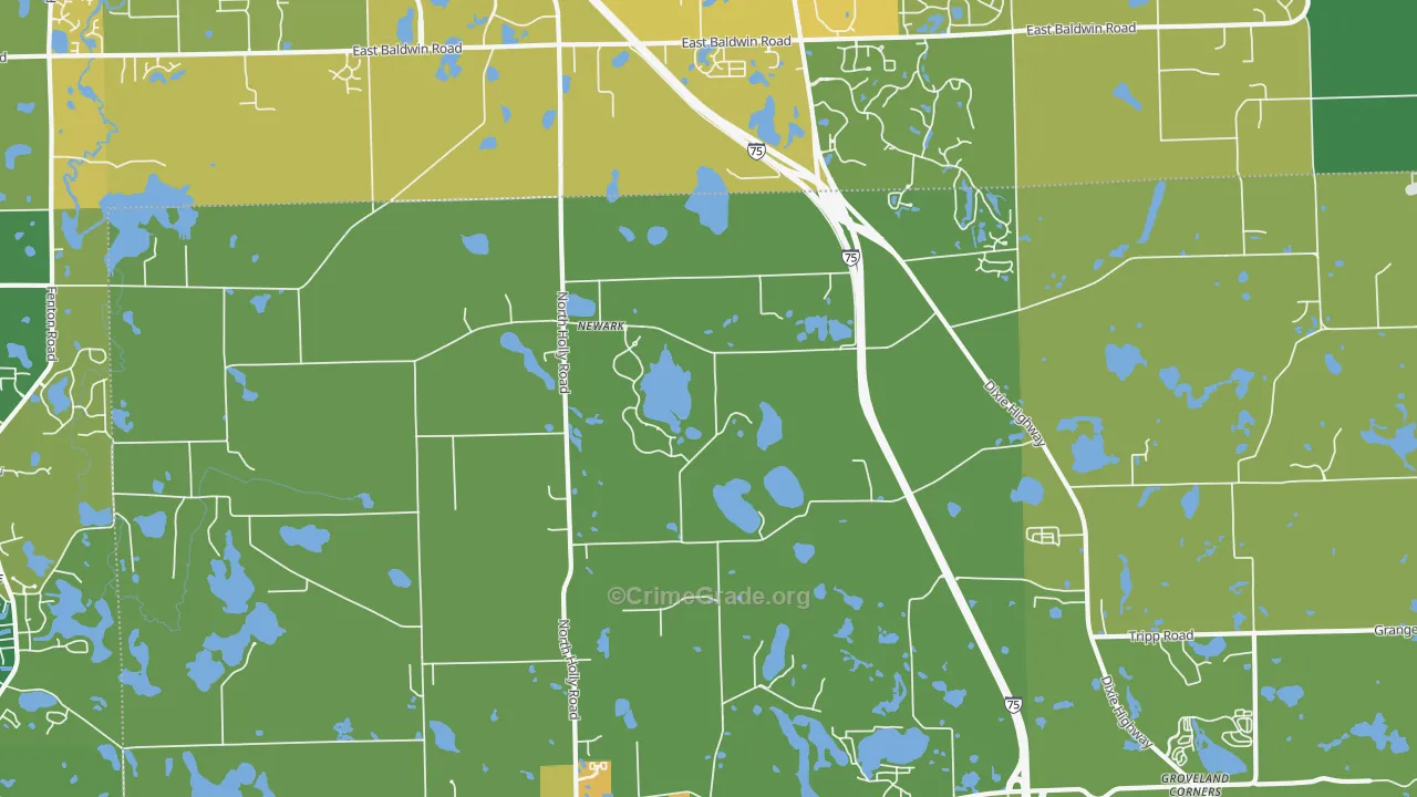 Newark, MI Map of Murder Rates