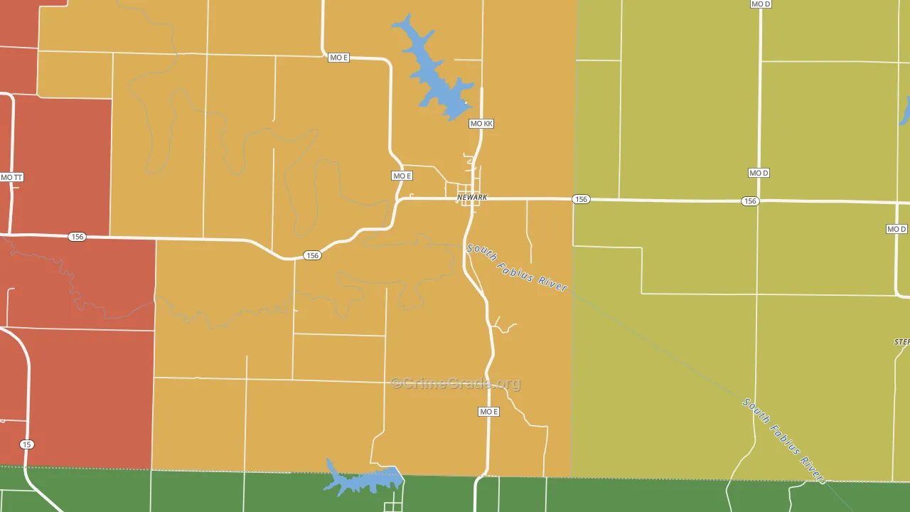 Newark, MO Map of Murder Rates