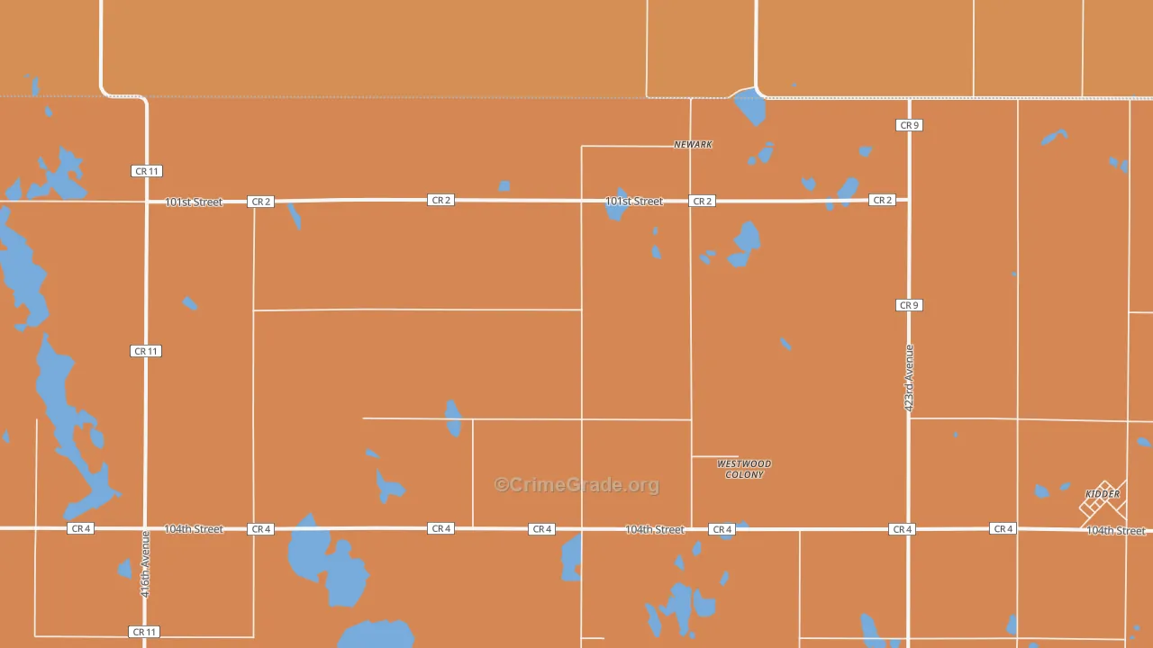 Newark, SD Map of Murder Rates