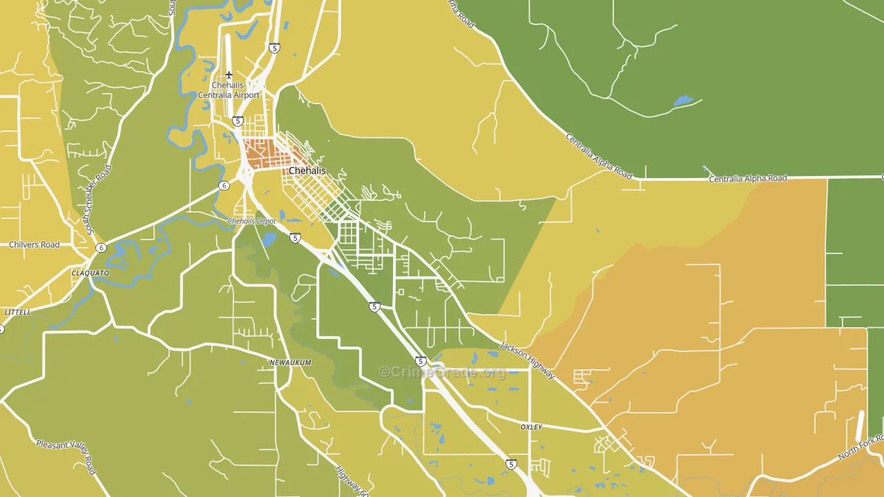 Newaukum, WA Map of Murder Rates