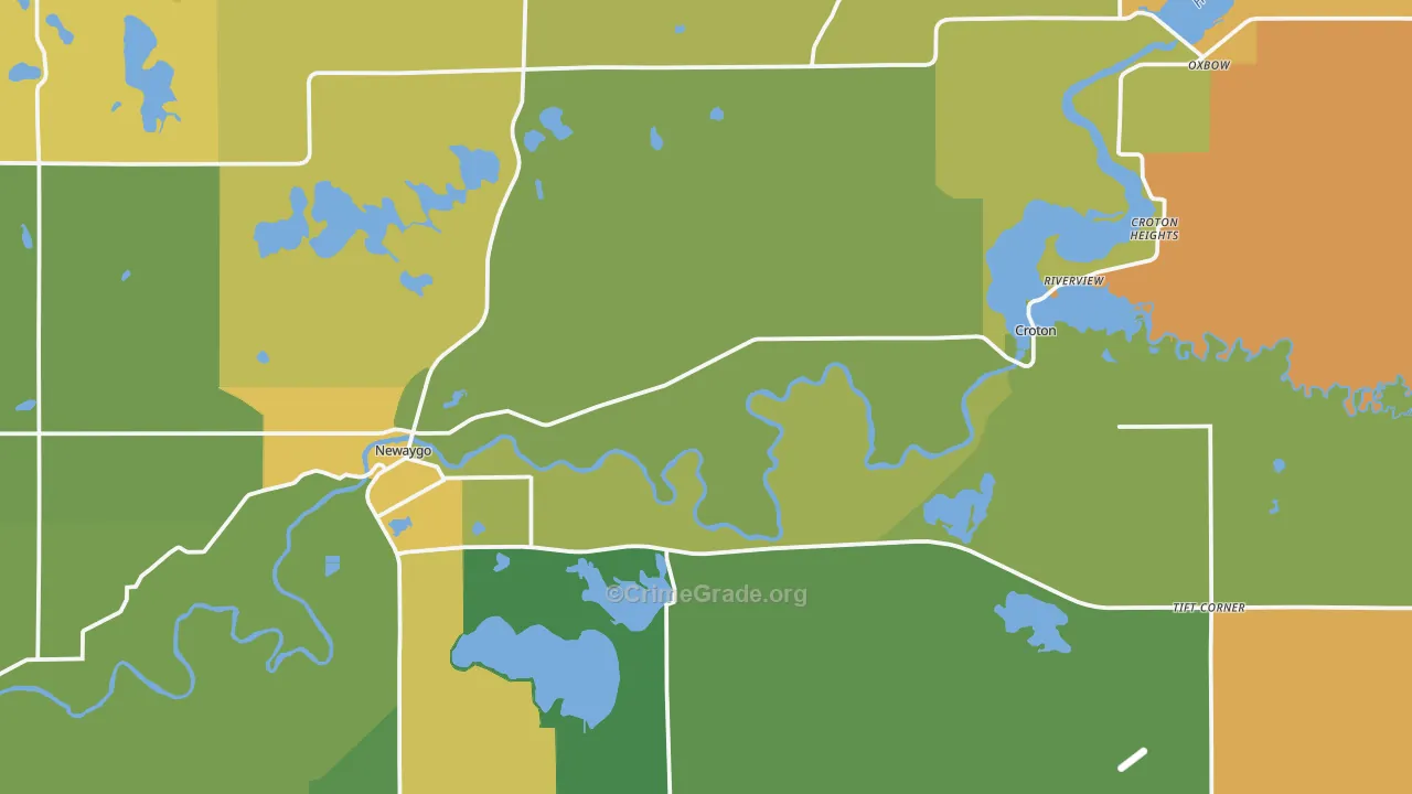 Newaygo, MI Map of Murder Rates