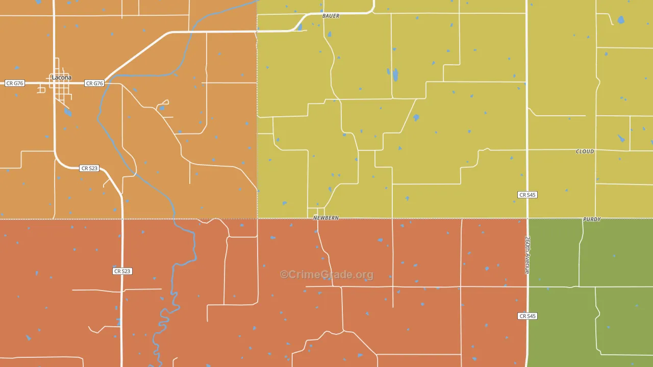 Newbern, IA Map of Murder Rates