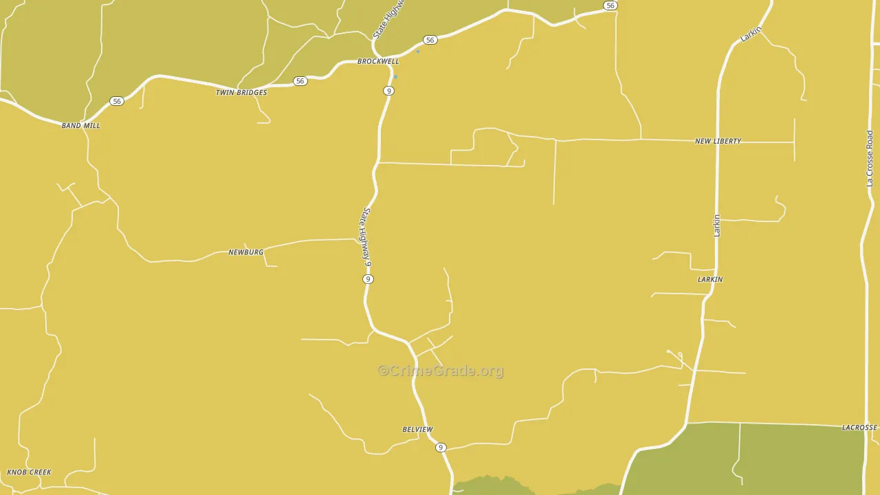 Newburg, AR Map of Murder Rates