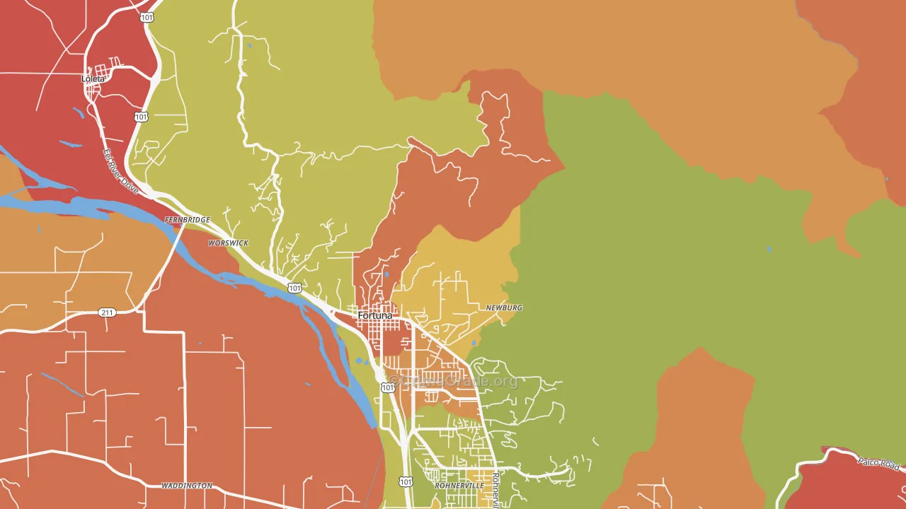 Newburg, CA Map of Murder Rates