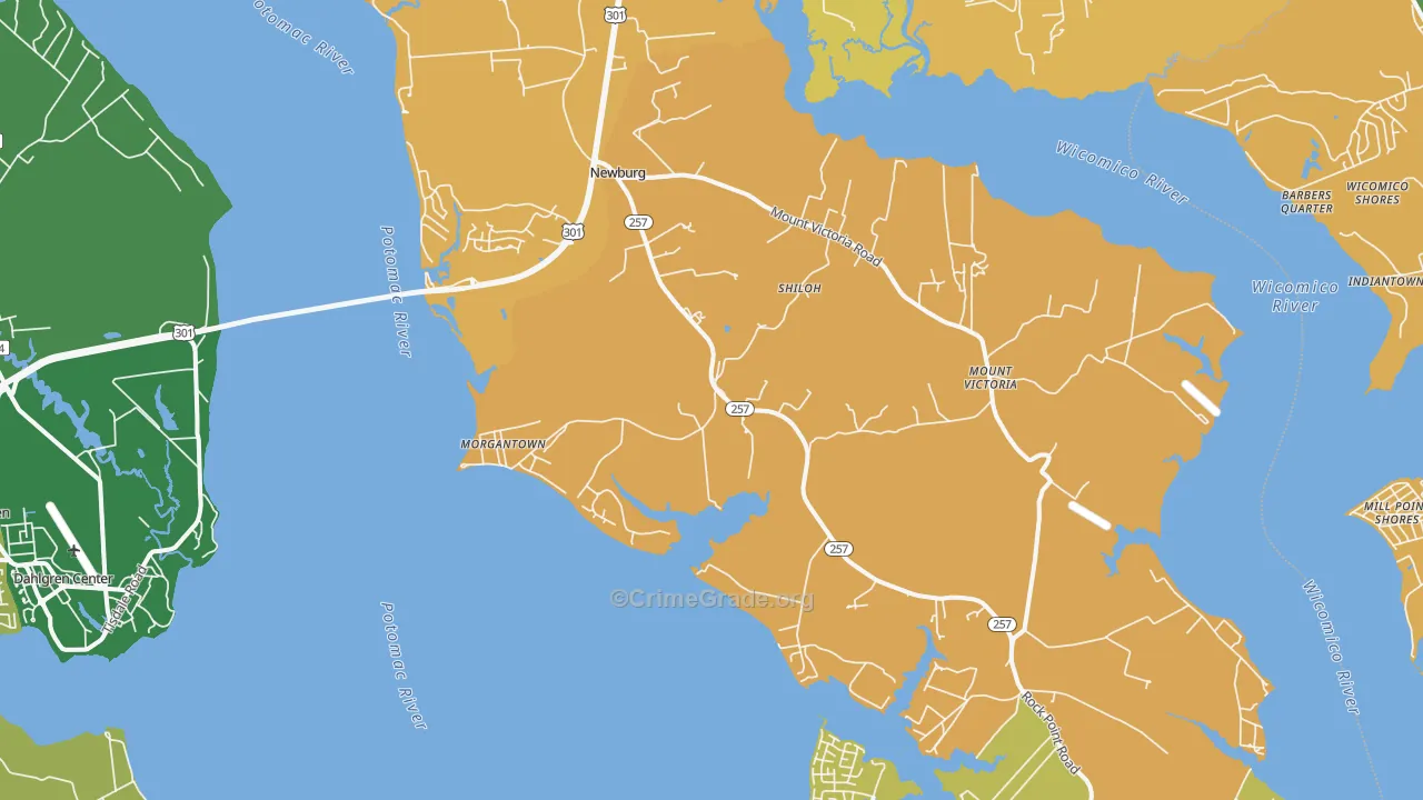 Newburg, MD Map of Murder Rates