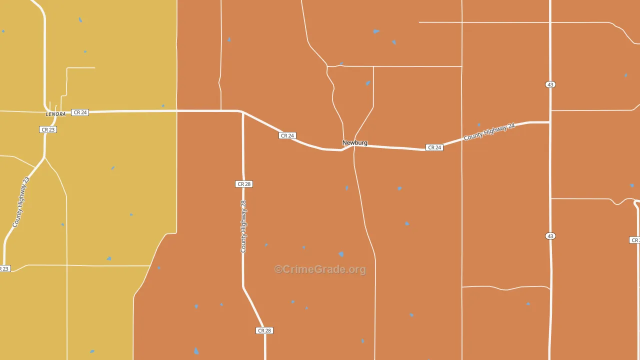Newburg, MN Map of Murder Rates