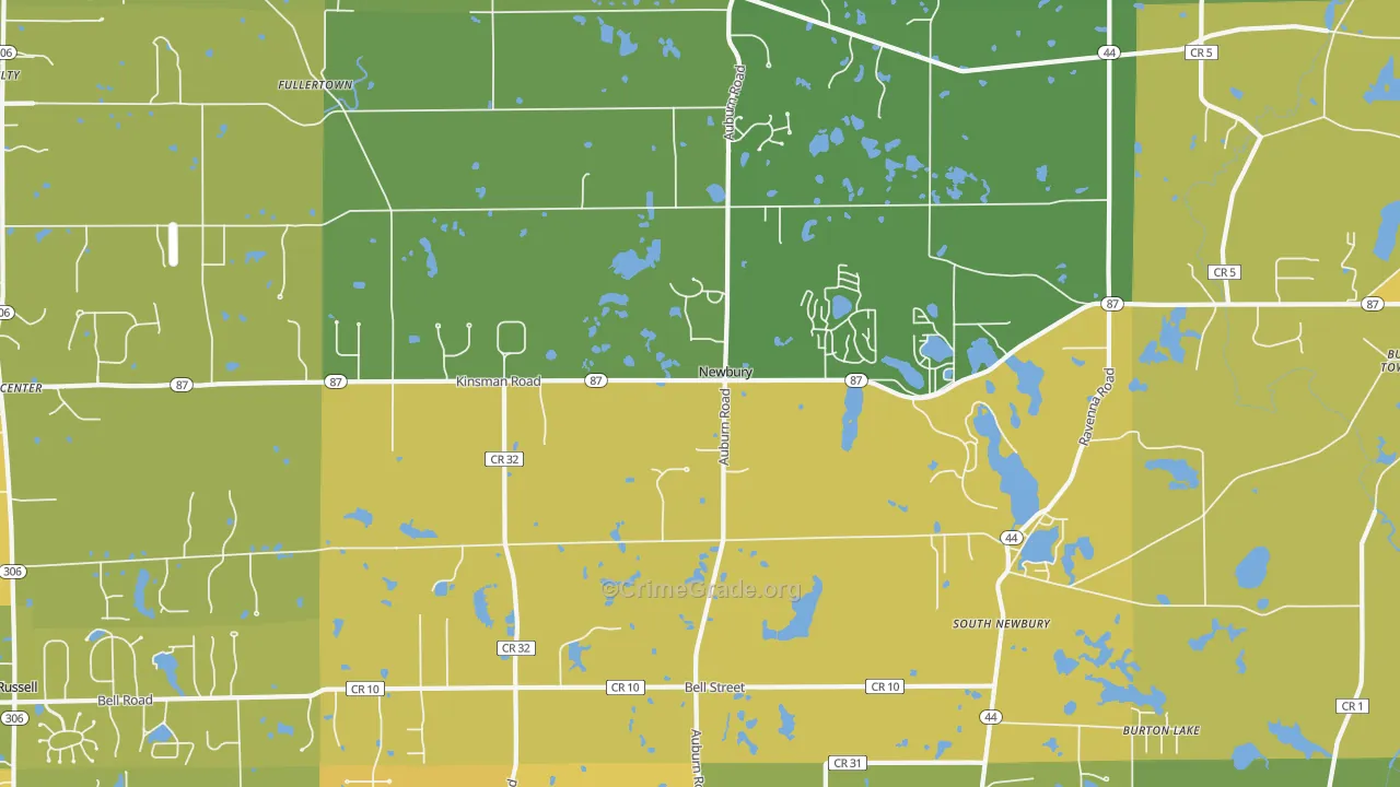 Newbury, OH Map of Murder Rates