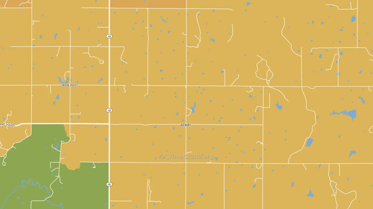 Newby, OK Map of Murder Rates