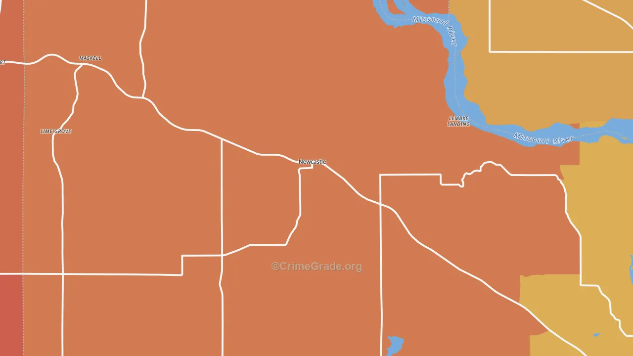 Newcastle, NE Map of Murder Rates
