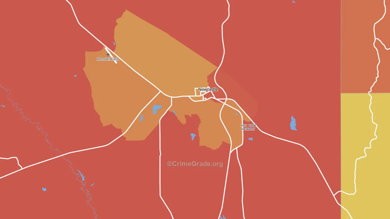 Newcastle, WY Map of Murder Rates