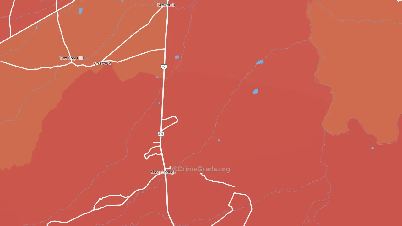 Newcomb, NM Map of Murder Rates