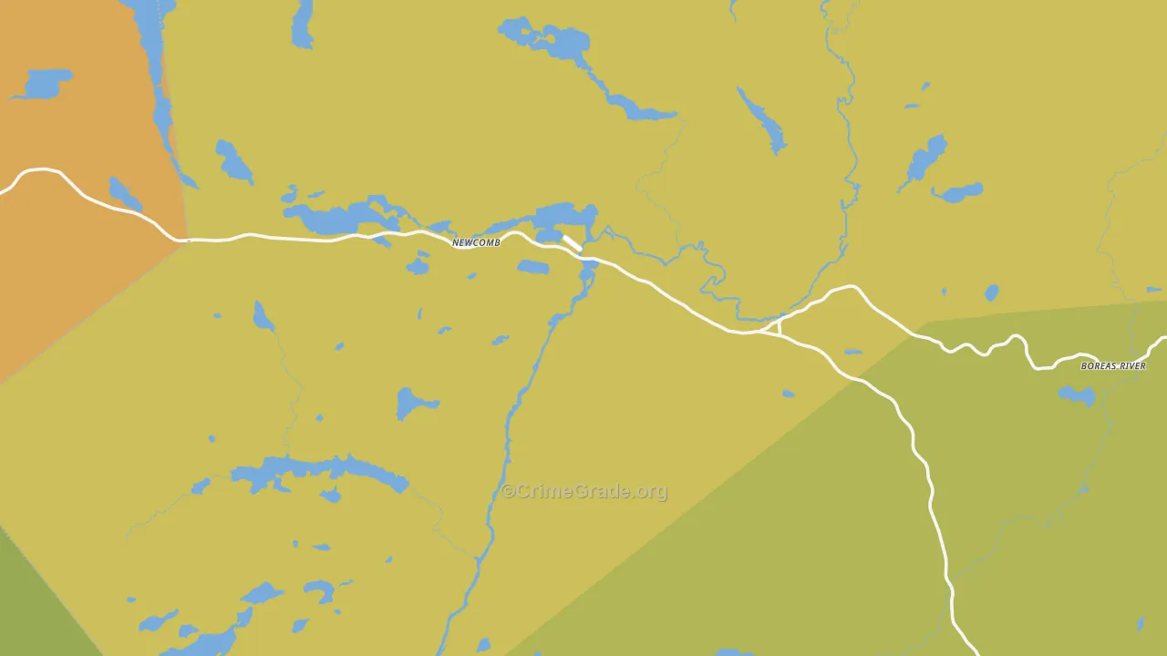 Newcomb, NY Map of Murder Rates