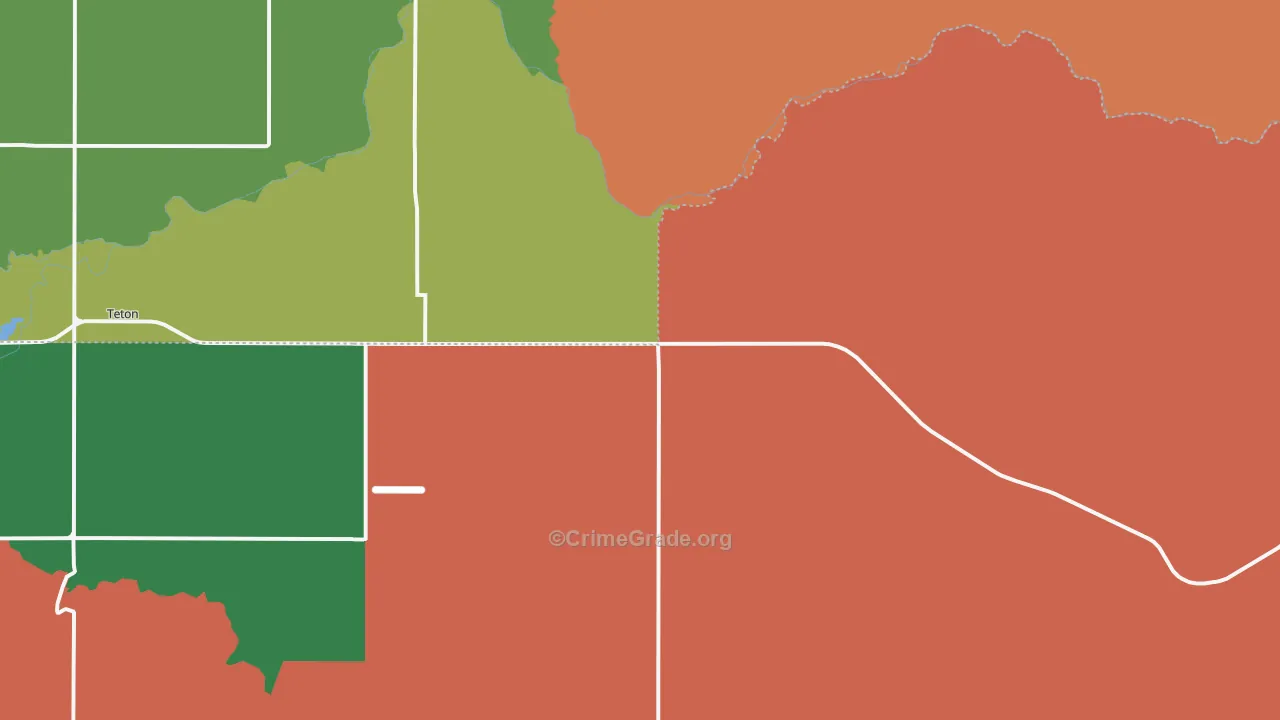 Newdale, ID Map of Murder Rates