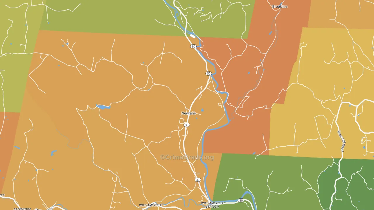 Newfane, VT Map of Murder Rates