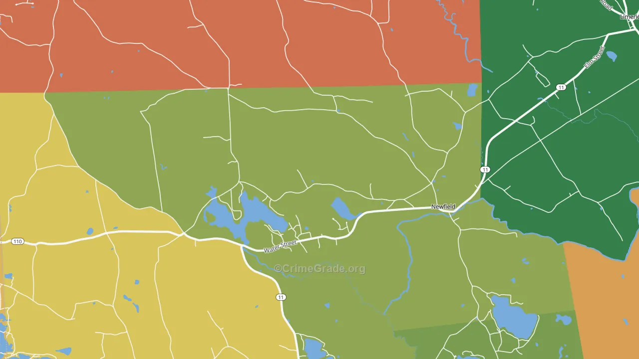 Newfield, ME Map of Murder Rates