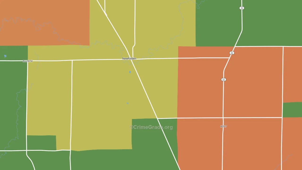 Newfolden, MN Map of Murder Rates