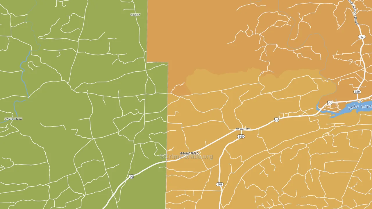 Newhope, AR Map of Murder Rates