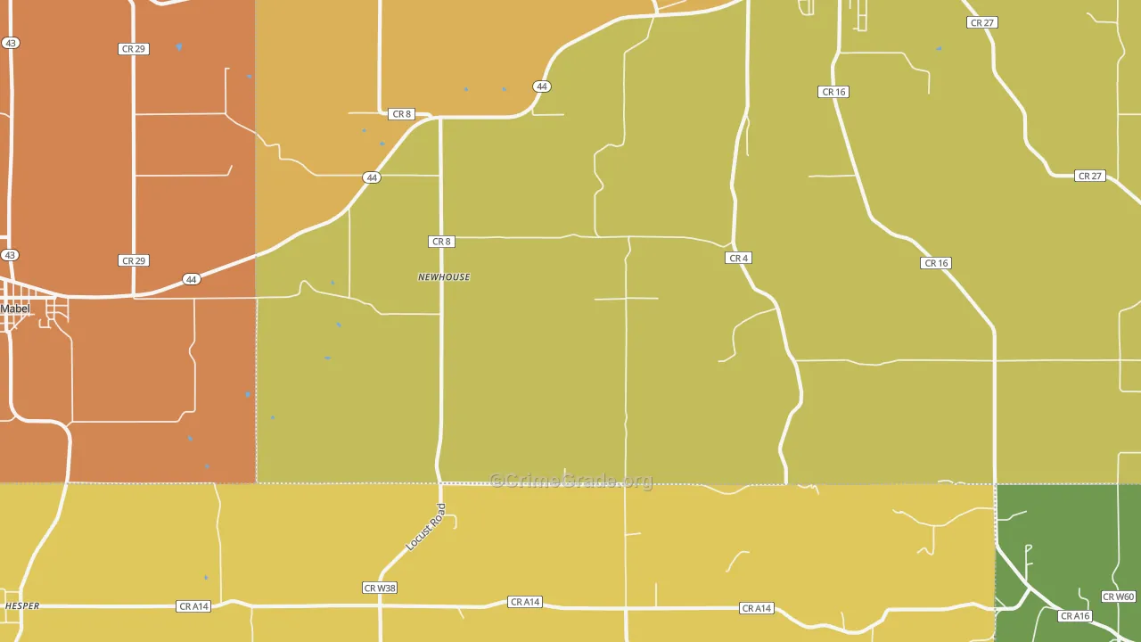 Newhouse, MN Map of Murder Rates