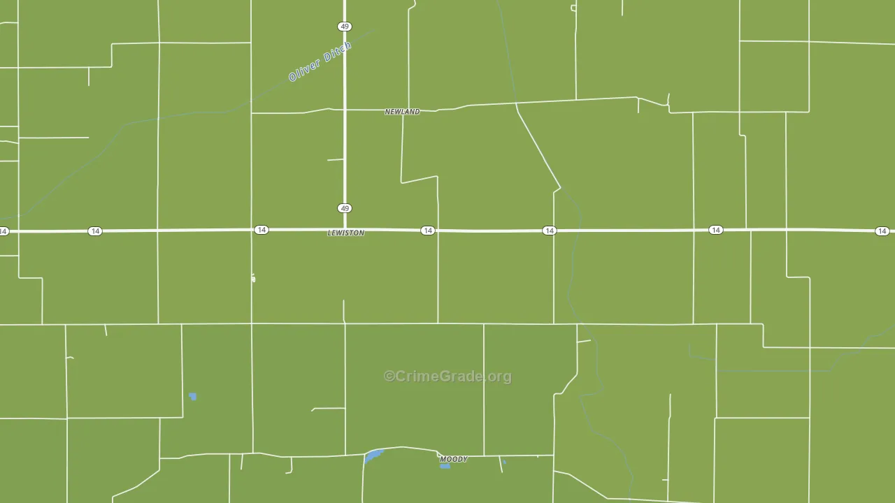 Newland, IN Map of Murder Rates