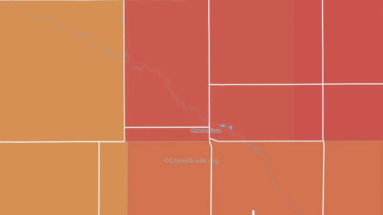 Newman Grove, NE Map of Murder Rates