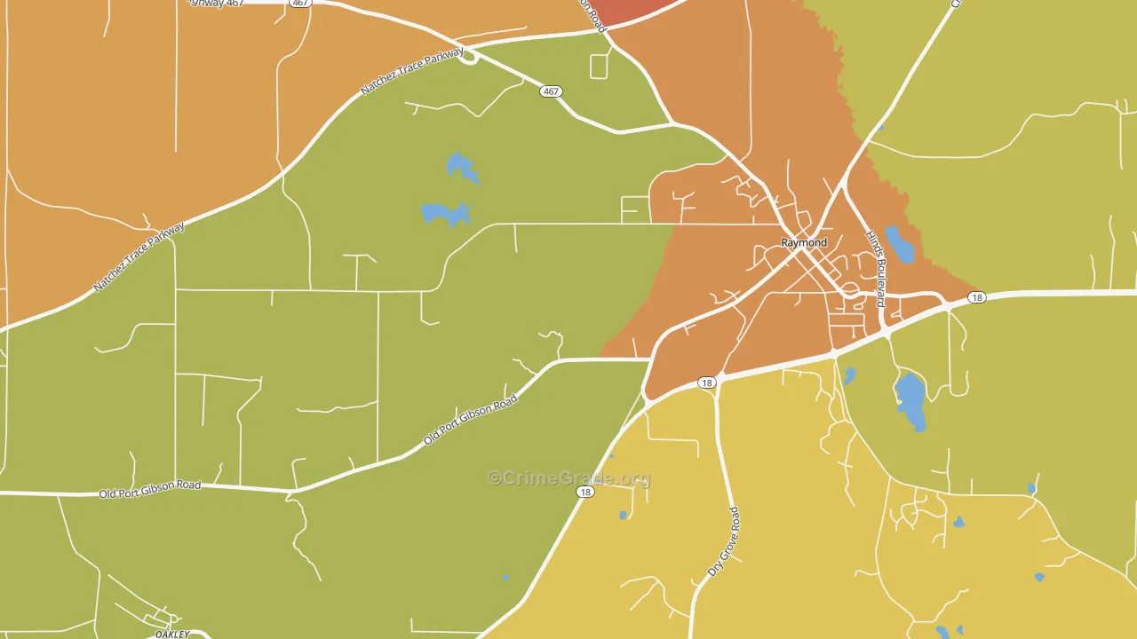 Newmans Grove, MS Map of Murder Rates