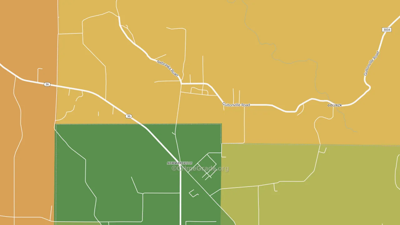 Newmansville, PA Map of Murder Rates
